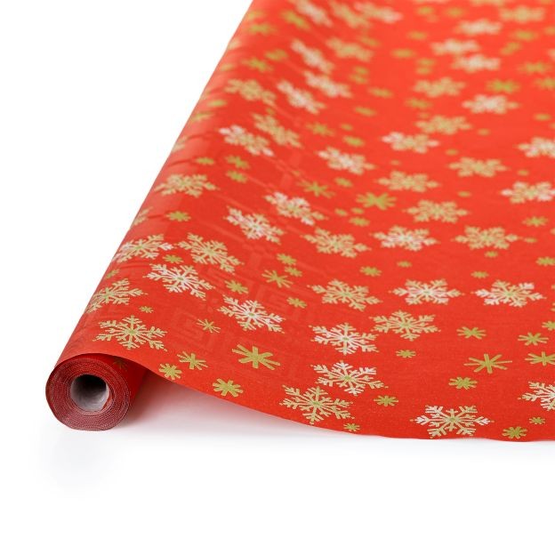 Obrus papierowy na rolce świąteczny gwiazdki czerwony OPAK-OL.jpg