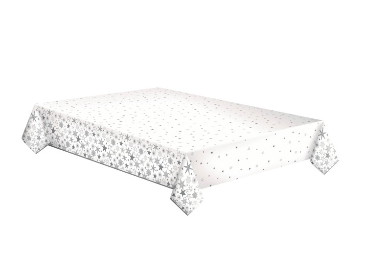 obrus papierowy 120x180 cm gwiazdki srebrne OPAK-OL.jpg