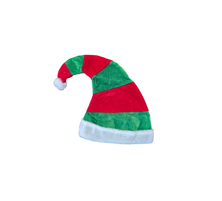 Czapka świąteczna Skrzata Elfa w pasy 36 cm OPAK-OL.png