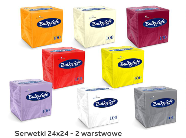 Serwetka 24x24 cm BulkySoft 2-war kokt cel 100 szt OPAK-OL.png